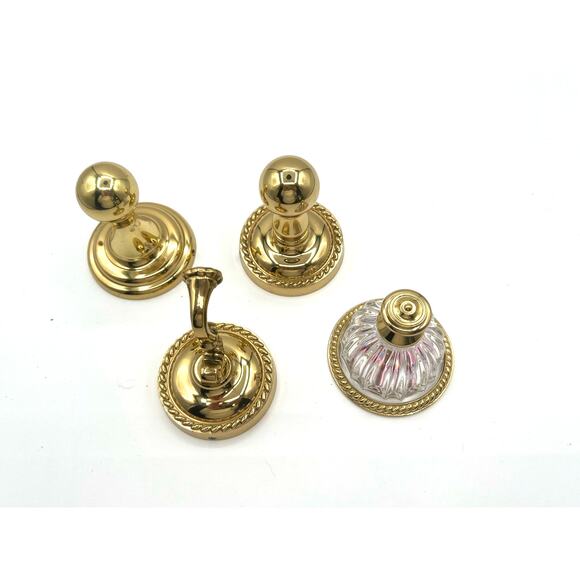 Antique Polished Brass Towel Bar And Bathroom Accessories  Hardware‎ Set - Picture 6 of 10